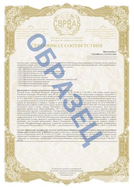 Образец Приложение к СТО 01.064.00220722.2-2020 Рудня Сертификат СТО 01.064.00220722.2-2020 